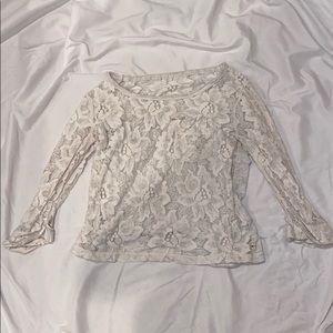 White lace shirt from Hollister